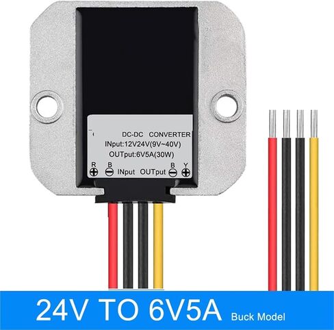 1pcs DC DC 12V 24V 36V 48V to 5V 6V 5A 6A 8A 10A Step Down Buck DC-DC Converter Regulator for Cars LED Power Supply(24V to 6V 5A) in Saudi Arabia