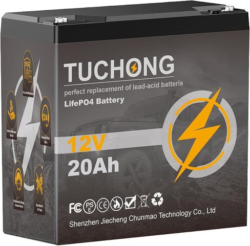 12V 7Ah Lithium LiFePO4 Battery, Rechargeable Battery, Up to 5000+ Deep Cycle Lithium Iron Phosphate Battery Built-in BMS, Ideal for Small UPS, Lighting, Solar Power, Fish Finder, Ride on Toys in Saudi Arabia