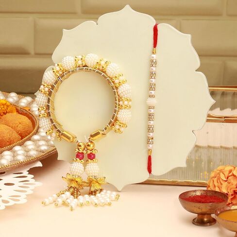 TIED RIBBONS Set of 2 Rakhi for Brother Rakhi for Bhaiya | Wishes Card | Roli Tikka - Raksha Bandhan Rakhi Bracelet for Brother | Bhai Rakhi 2 Set | Bro Rakhi Thread | Rakhi Set for Brother in Saudi Arabia