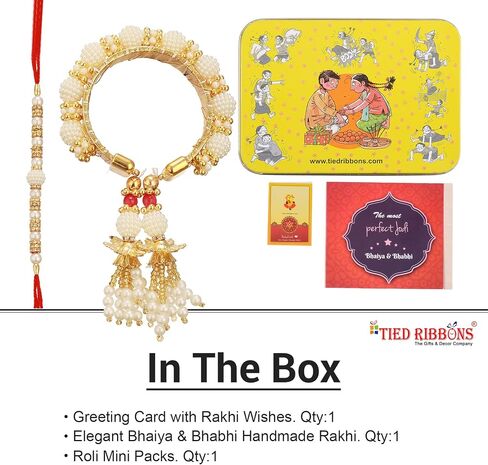 TIED RIBBONS Set of 2 Rakhi for Brother Rakhi for Bhaiya | Wishes Card | Roli Tikka - Raksha Bandhan Rakhi Bracelet for Brother | Bhai Rakhi 2 Set | Bro Rakhi Thread | Rakhi Set for Brother in Saudi Arabia
