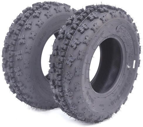 25x10-12 ATV Tire - ATV/UTV Tires, All-Terrain Off-Road Mud Trail Tires, Tubeless, Set of 2 (25 * 10-12 KNIGHT) in Saudi Arabia