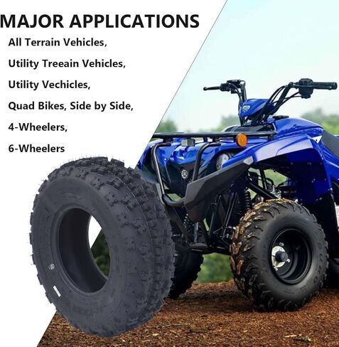 25x10-12 ATV Tire - ATV/UTV Tires, All-Terrain Off-Road Mud Trail Tires, Tubeless, Set of 2 (25 * 10-12 KNIGHT) in Saudi Arabia
