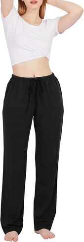 BAMBOO COOL Women Pajama Pants Comfy Lounge Sleep Bottoms, Casual Pj Pants with Pockets and Stretch Drawstring in Saudi Arabia