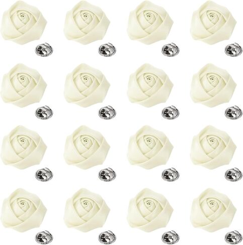 UXCELL Lapel Flowers for Men Suits ، Tabel Pin for Men Satin Rose Flower Flowers Flowers Brouch Boutonnieres لحفل حفل الزفاف حفلة موسيقية in Kuwait