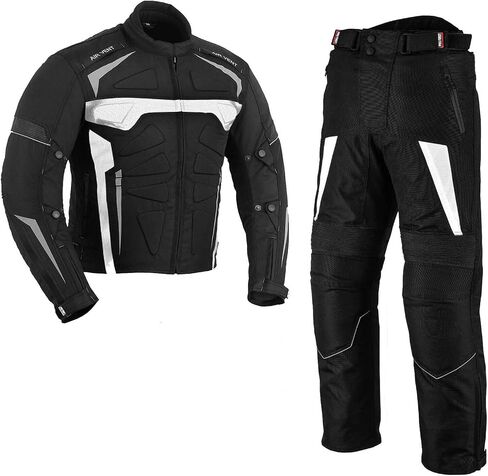 Mens Motorbike Suit Waterproof Cordura Jacket with Trouser Motorcycle Biker Protection CE Approved in Saudi Arabia