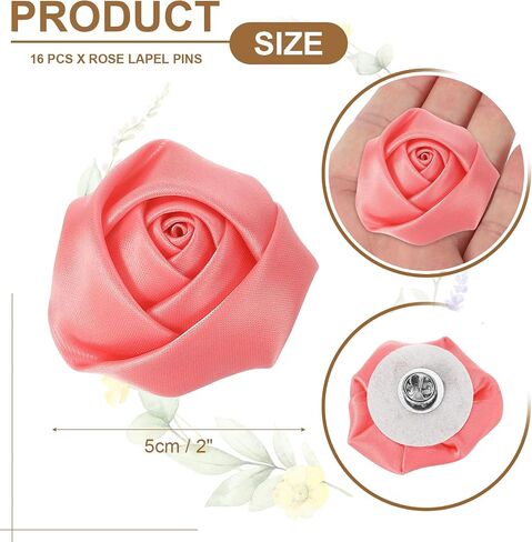 UXCELL Lapel Flowers for Men Suits ، Tabel Pin for Men Satin Rose Flower Flowers Flowers Brouch Boutonnieres لحفل حفل الزفاف حفلة موسيقية in Kuwait