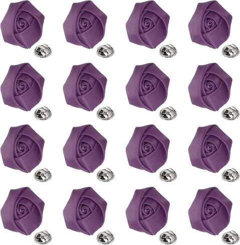 UXCELL Lapel Flowers for Men Suits ، Tabel Pin for Men Satin Rose Flower Flowers Flowers Brouch Boutonnieres لحفل حفل الزفاف حفلة موسيقية in Kuwait
