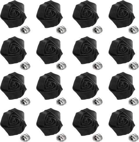 UXCELL Lapel Flowers for Men Suits ، Tabel Pin for Men Satin Rose Flower Flowers Flowers Brouch Boutonnieres لحفل حفل الزفاف حفلة موسيقية in Kuwait