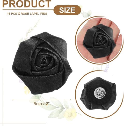 UXCELL Lapel Flowers for Men Suits ، Tabel Pin for Men Satin Rose Flower Flowers Flowers Brouch Boutonnieres لحفل حفل الزفاف حفلة موسيقية in Kuwait