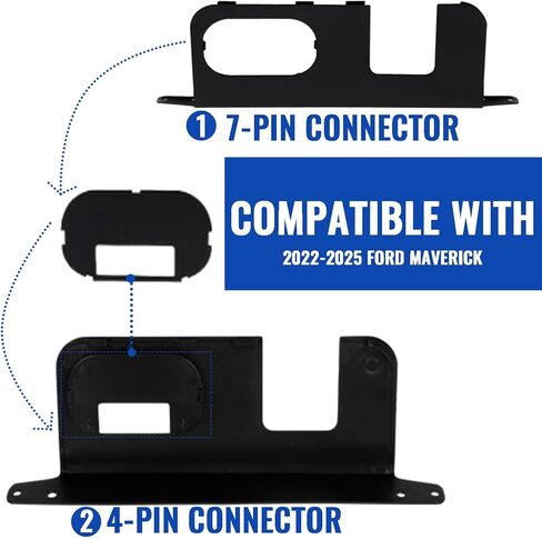 لوحة غطاء المصد الخلفي لعام 2022-2025 فورد مافريك | 4/7 دبوس موصل حامي واقي المصد | مواد PP مقاومة للتسلية | تثبيت لا حفر (وليس لوبو) in Kuwait