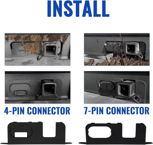لوحة غطاء المصد الخلفي لعام 2022-2025 فورد مافريك | 4/7 دبوس موصل حامي واقي المصد | مواد PP مقاومة للتسلية | تثبيت لا حفر (وليس لوبو) in Kuwait