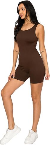 LA12st Women Premium تمرينات سلسة تنحيف Romper Yoga مضلعة الجسم in Kuwait