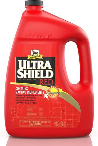 Absorbine UltraShield Red Fly Spray, Insecticide and Repellent for Horses & Livestock, Stays Active Up to 7 Days, 32oz Quart Spray Bottle in Saudi Arabia