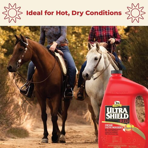Absorbine UltraShield Red Fly Spray, Insecticide and Repellent for Horses & Livestock, Stays Active Up to 7 Days, 32oz Quart Spray Bottle in Saudi Arabia