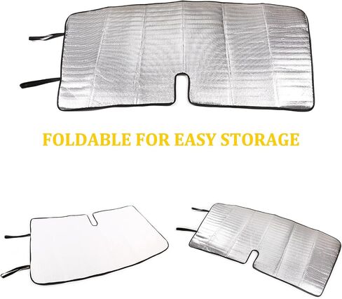 Car Front Windshield Sunshade Compatible with Toyota Tundra 2007-2021 Front Window Sun Shade, Foldable Reflective Sun Visor,Blocks UV Rays Sun Visor Protector Heat Shield in Saudi Arabia