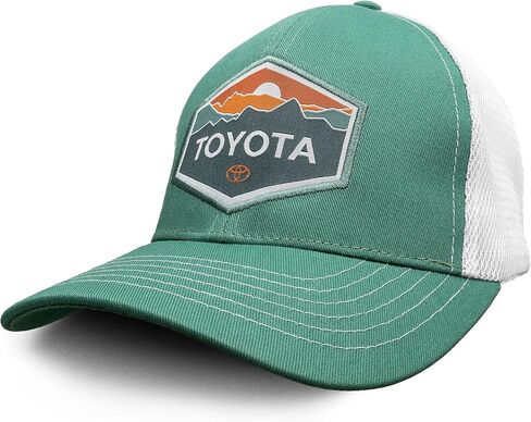 Tee Luv Toyota Emblem Emblem Mesh Backball Back Hat (الفيروز/الأبيض) in Saudi Arabia