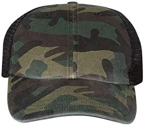 Printed Trucker Cap - Green Camo/Black (100 Pack) in Saudi Arabia