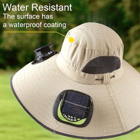 Leotruny Hat with Solar Fan Men: Summer UV Protection Fishing Hat in Kuwait