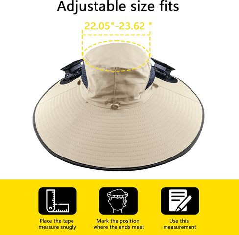 Leotruny Hat with Solar Fan Men: Summer UV Protection Fishing Hat in Kuwait