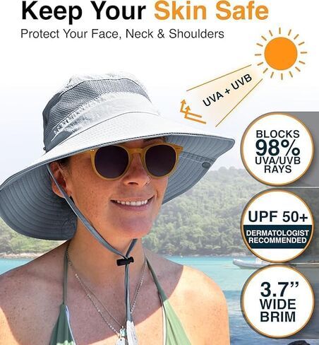 GearTOP Safari Sun Hat for Men and Sun Hats for Women UV Protection UPF 50+ Hiking, Gardening, Fishing in Saudi Arabia