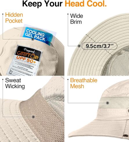 GearTOP Safari Sun Hat for Men and Sun Hats for Women UV Protection UPF 50+ Hiking, Gardening, Fishing in Saudi Arabia
