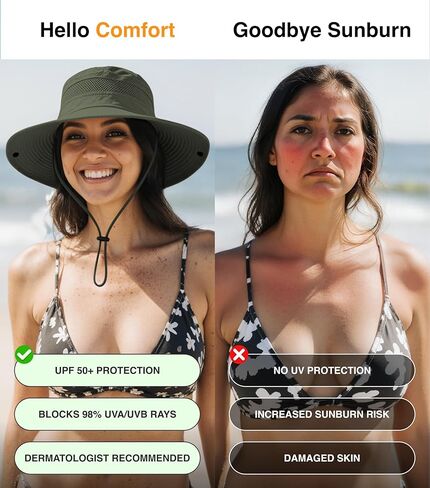 GearTOP Safari Sun Hat for Men and Sun Hats for Women UV Protection UPF 50+ Hiking, Gardening, Fishing in Kuwait