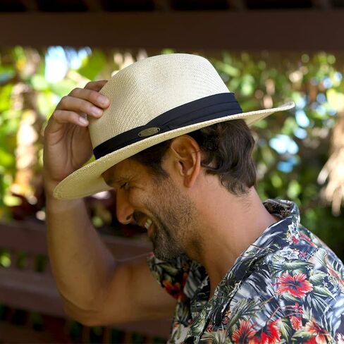 Matte Toyo Men's Straw Safari Sun Hat with 3-Pleat Ribbon Band in Saudi Arabia