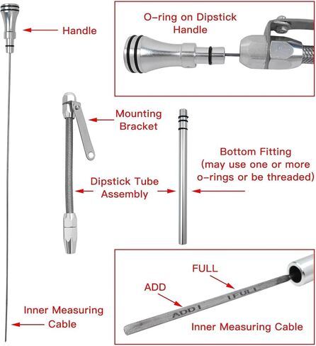 New Stainless Braided Oil Pan Dipstick Passenger Side for 87-91 Chevrolet V10 Suburban/ V20 Suburban/ V1500 Suburban/ V2500 Suburban V8 50/57L in Saudi Arabia