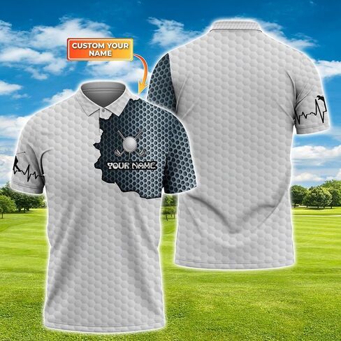 Personalized Golf Polo Shirt for Men, Custom Name & Team Golf Shirt, Funny Golf Outfit, USA Flag Golf Shirt in Saudi Arabia