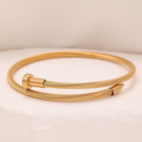 18 ك K مطلي بالذهب مطلي بسوار Bangle Scuft Cuff المجوهرات للنساء المجوهرات مجموعة للنساء هدية مع صندوق in Kuwait
