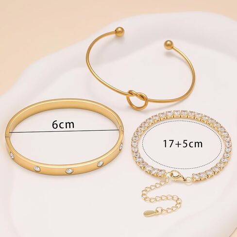 18 ك K مطلي بالذهب مطلي بسوار Bangle Scuft Cuff المجوهرات للنساء المجوهرات مجموعة للنساء هدية مع صندوق in Kuwait
