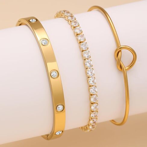 18 ك K مطلي بالذهب مطلي بسوار Bangle Scuft Cuff المجوهرات للنساء المجوهرات مجموعة للنساء هدية مع صندوق in Kuwait