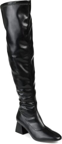 Journee Womens Melika Tru Comfort Foam Wide Calf Block Heel Over The Knee Boots in Saudi Arabia