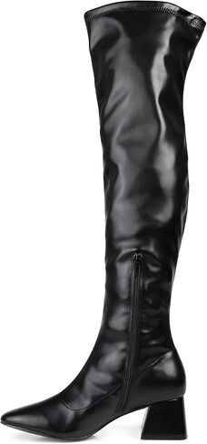 Journee Womens Melika Tru Comfort Foam Wide Calf Block Heel Over The Knee Boots in Saudi Arabia