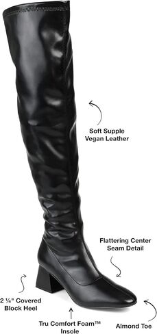 Journee Womens Melika Tru Comfort Foam Wide Calf Block Heel Over The Knee Boots in Saudi Arabia