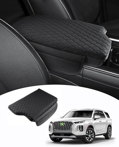 Custom Fit for Center Console Cover Hyundai Palisade 2020 2021 2022 2023 2024 2025 Armrest Cover Center Console Pad PU Leather Armrest Seat Box Cover Protector with Pockets Storage Bag in Saudi Arabia