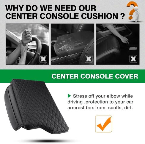 Custom Fit for Center Console Cover Hyundai Palisade 2020 2021 2022 2023 2024 2025 Armrest Cover Center Console Pad PU Leather Armrest Seat Box Cover Protector with Pockets Storage Bag in Saudi Arabia