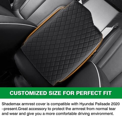Custom Fit for Center Console Cover Hyundai Palisade 2020 2021 2022 2023 2024 2025 Armrest Cover Center Console Pad PU Leather Armrest Seat Box Cover Protector with Pockets Storage Bag in Saudi Arabia