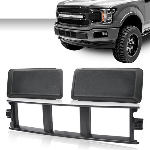 LQI Front Lower Grille Trim Panel & Bumper Guards Pads Inserts End Caps Compatible With Ford F150 2018 2019 2020 ABS JL3Z17B968BB in Kuwait