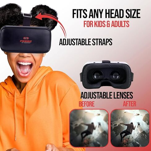Kids VR Box for Android Phones - for Watching 3D VR Videos on YouTube Only - Model-03 in Saudi Arabia
