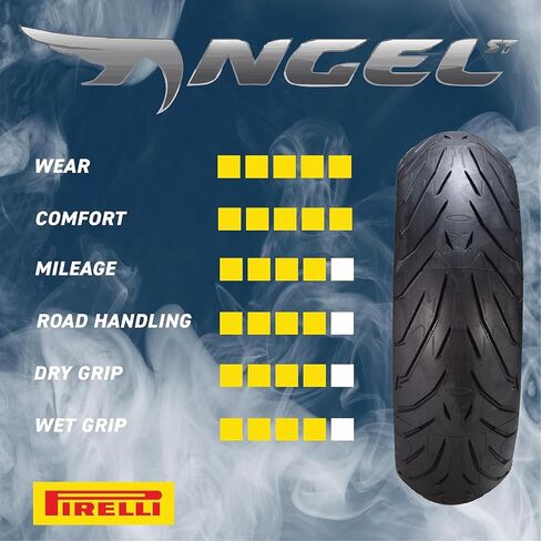 Pirelli Angel ST 120/70ZR17 (58W) إطار الدراجات النارية الأمامية-إطار رياضة رياضية عالية الأداء من أجل تعزيز القبضة والمتانة والاستقرار-يناسب الدراجات الرياضية والتجول in Saudi Arabia