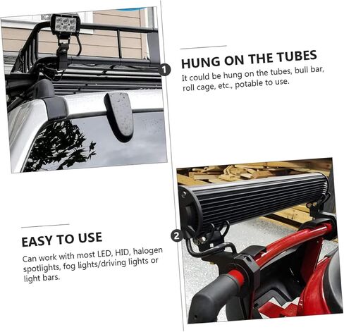 Imikeya 1SET CAR SPOTIGHT HOLDER BRACKET for LED LID Light Bar Bar Bar Clamp لاستخدام الطريق على الطرق in Saudi Arabia