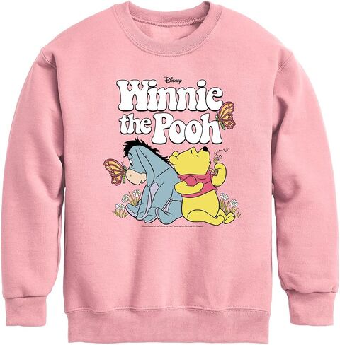 ديزني ويني ذا بوه - أصدقاء الفراشة مع Eeyore - Toddler and Youth Crewneck Fleece Sweece Shirt in Kuwait