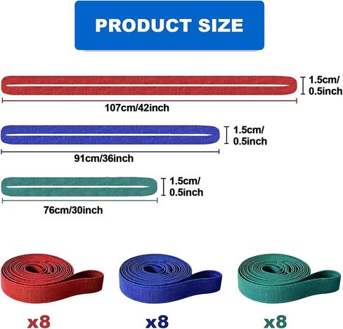 12Pcs Extra Large Moving Rubber Bands,42" 36" 30"Extra Strength Mover Rubber Bands for Furniture,Moving Blanket Rubber Bands,Elastic Moving Bands for Mover Packing Pallet Blanket Boxes(Red,Blue,Green) in Saudi Arabia
