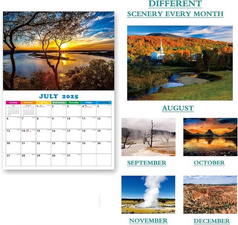 24" x 36" 2025 Wall Calendar, Folded Wet & Dry Erase Wall Calendar 12 Month, Annual Yearly Planner Yearly Laminated Calendar 2025 Horizontal/Vertical, with Julian Dates in Saudi Arabia