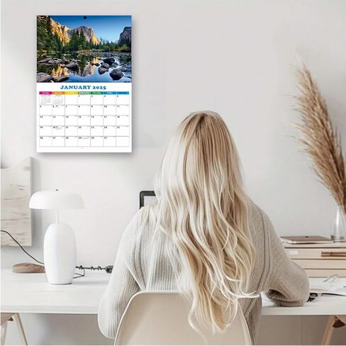 24" x 36" 2025 Wall Calendar, Folded Wet & Dry Erase Wall Calendar 12 Month, Annual Yearly Planner Yearly Laminated Calendar 2025 Horizontal/Vertical, with Julian Dates in Saudi Arabia