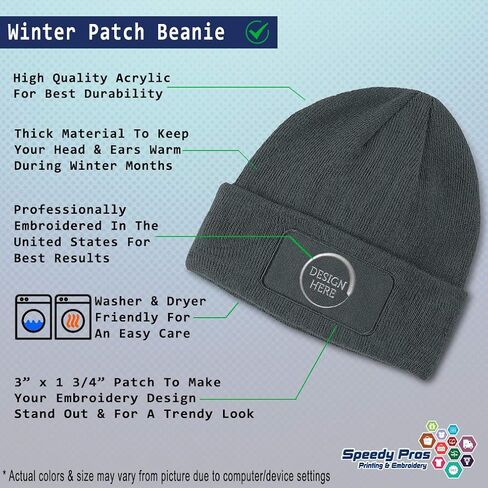 Speedy Pros Patch Beanie for Men & Women Antarctica Flag Embroidery Acrylic Skull Cap Hats in Saudi Arabia