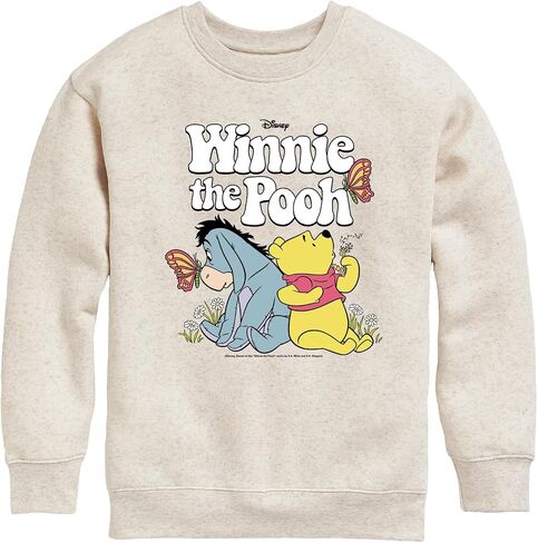 ديزني ويني ذا بوه - أصدقاء الفراشة مع Eeyore - Toddler and Youth Crewneck Fleece Sweece Shirt in Kuwait