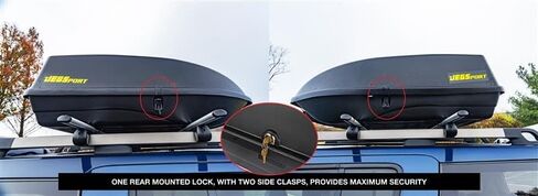شركة Jegs Rooftop Cargo Carrier لتخزين السيارات - حاملة شحن رف كبيرة - تخزين شاق على مدفوعات الطقس - مصنوعة في الولايات المتحدة الأمريكية - 18 قدم مكعب - 110 رطل - حاملة شحن هيرو الصلبة in Kuwait