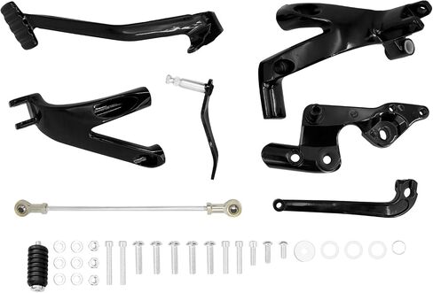 أدوات التحكم إلى الأمام مجموعة أدوات دراجة نارية كاملة متوافقة مع Harley Softail Street Bob Low Rider FXBB FXLR FXLRS FXST 2018-2023 Black in Kuwait
